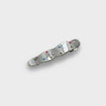 Colorful Beaded Hair Clip with Silver Metal Base