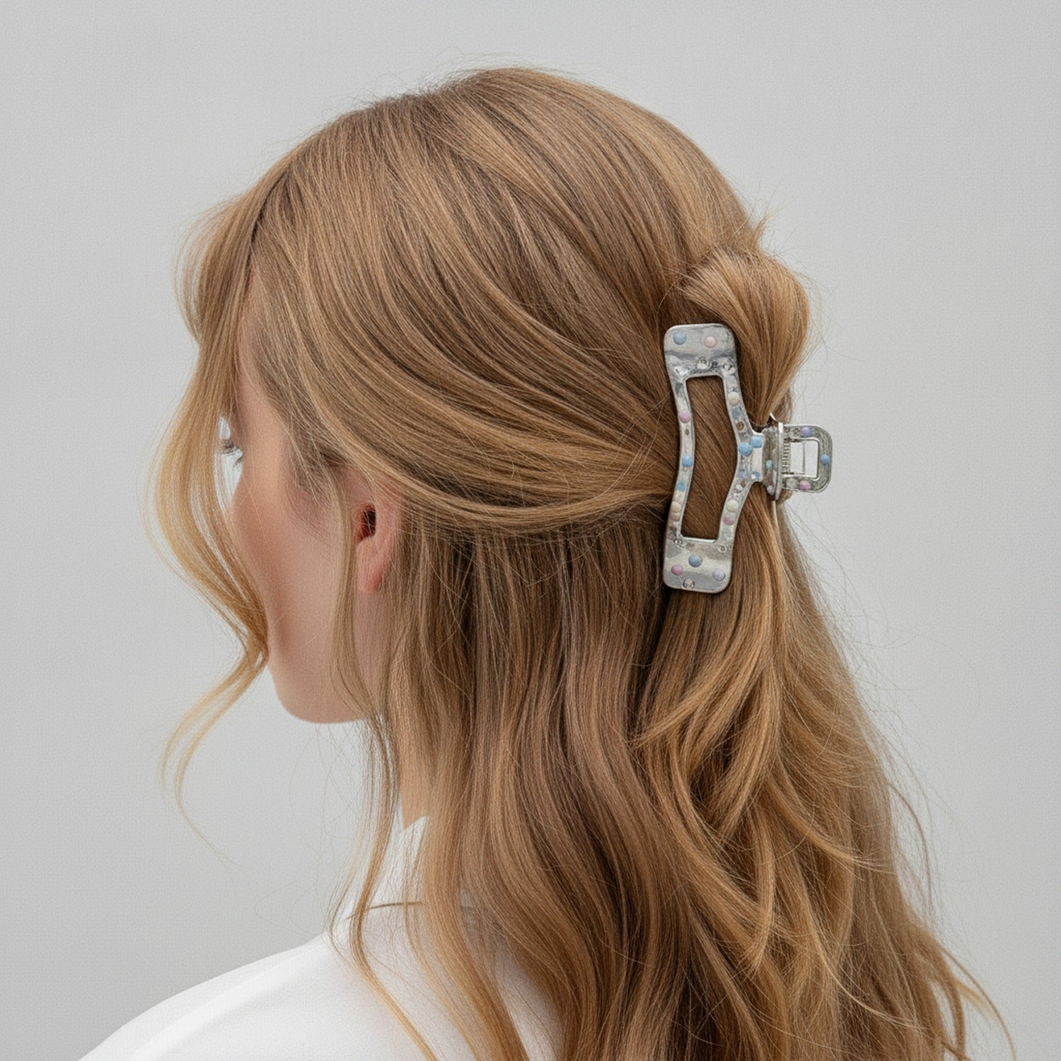 Colorful Beaded Hair Claw Clip Statement
