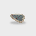 Scalloped Rhinestone Heart Hair Clip