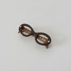 Brown Oval Sunglasses Hair Clip With Rhinestones – hair accessories (view 1)