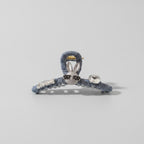 Blue Textured Hair Claw With Rhinestone Butterfly – hair accessories (view 1)