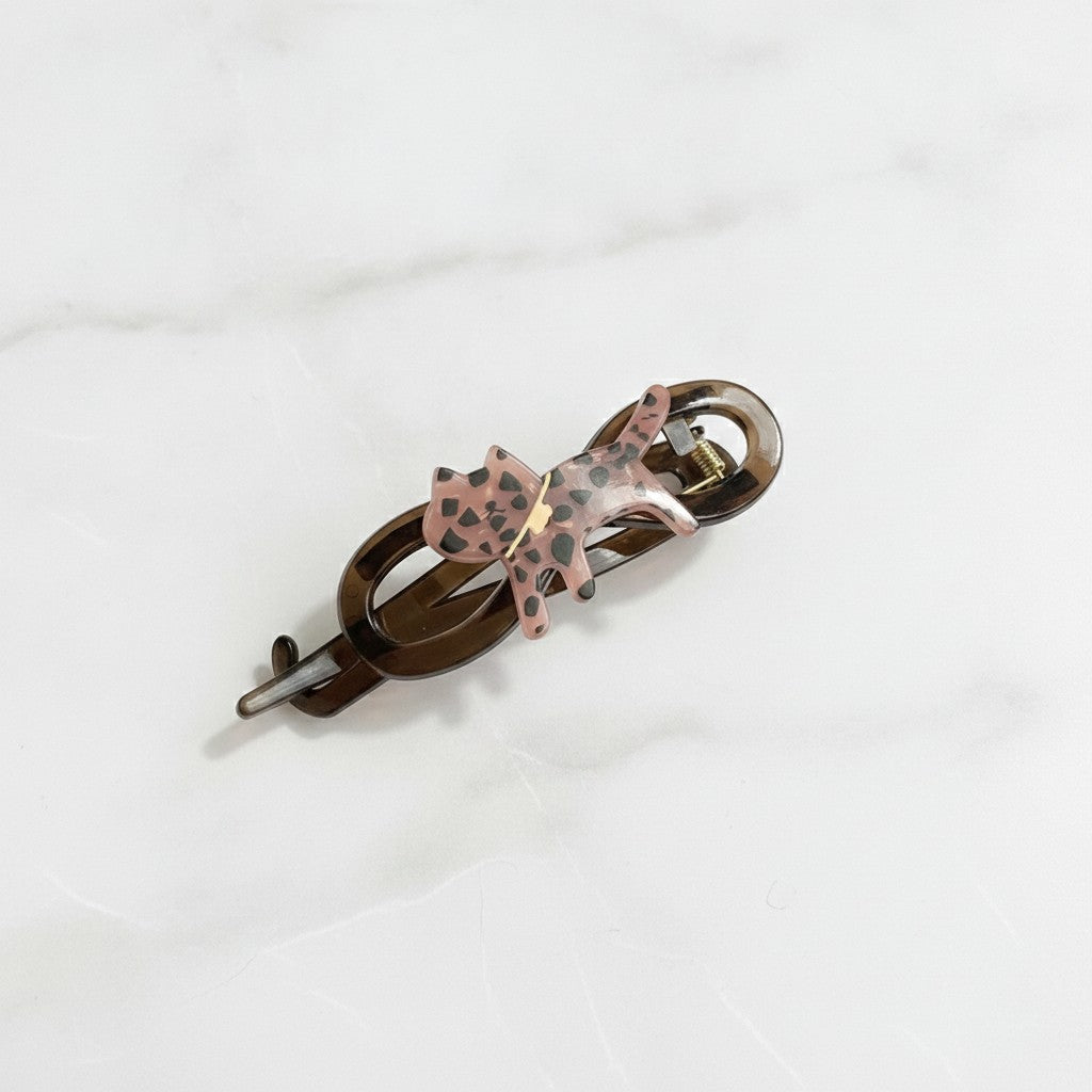 Leopard Print Tortoiseshell Hair Claw Clip