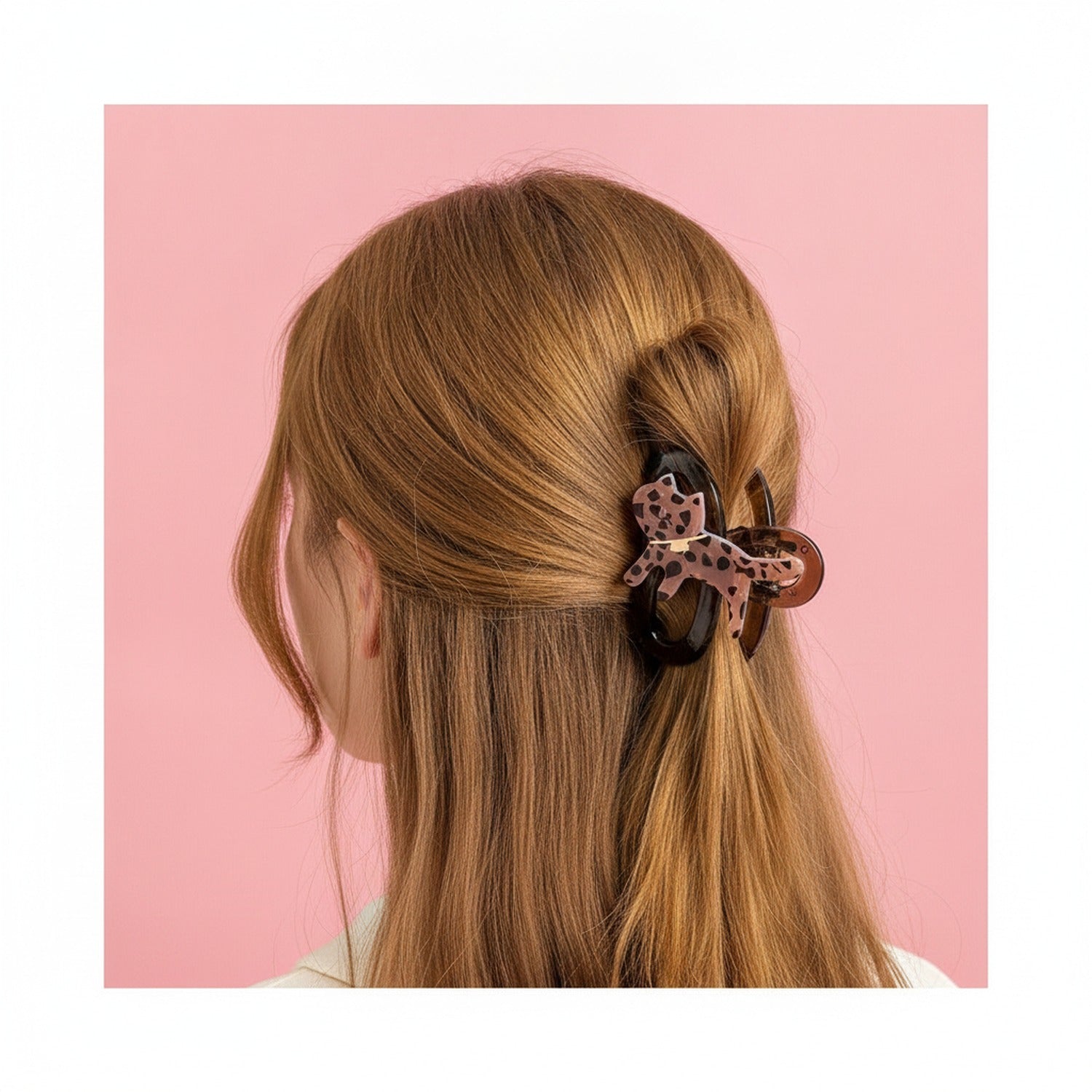 Leopard Print Tortoiseshell Hair Claw Clip