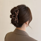 Leopard Print Bow Hair Claw Clip – hair accessories (view 2)