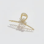Gold Bow Pearl Hair Claw Clip – hair accessories (view 1)