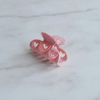 Heart Cutout Hair Claw Clip - Barbie Pink – hair accessories (view 3)