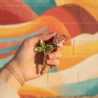 Rose Flower Hair Claw Clip - Rose Gold – hair accessories (view 3)