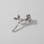 Rose Flower Hair Claw Clip - B Silver