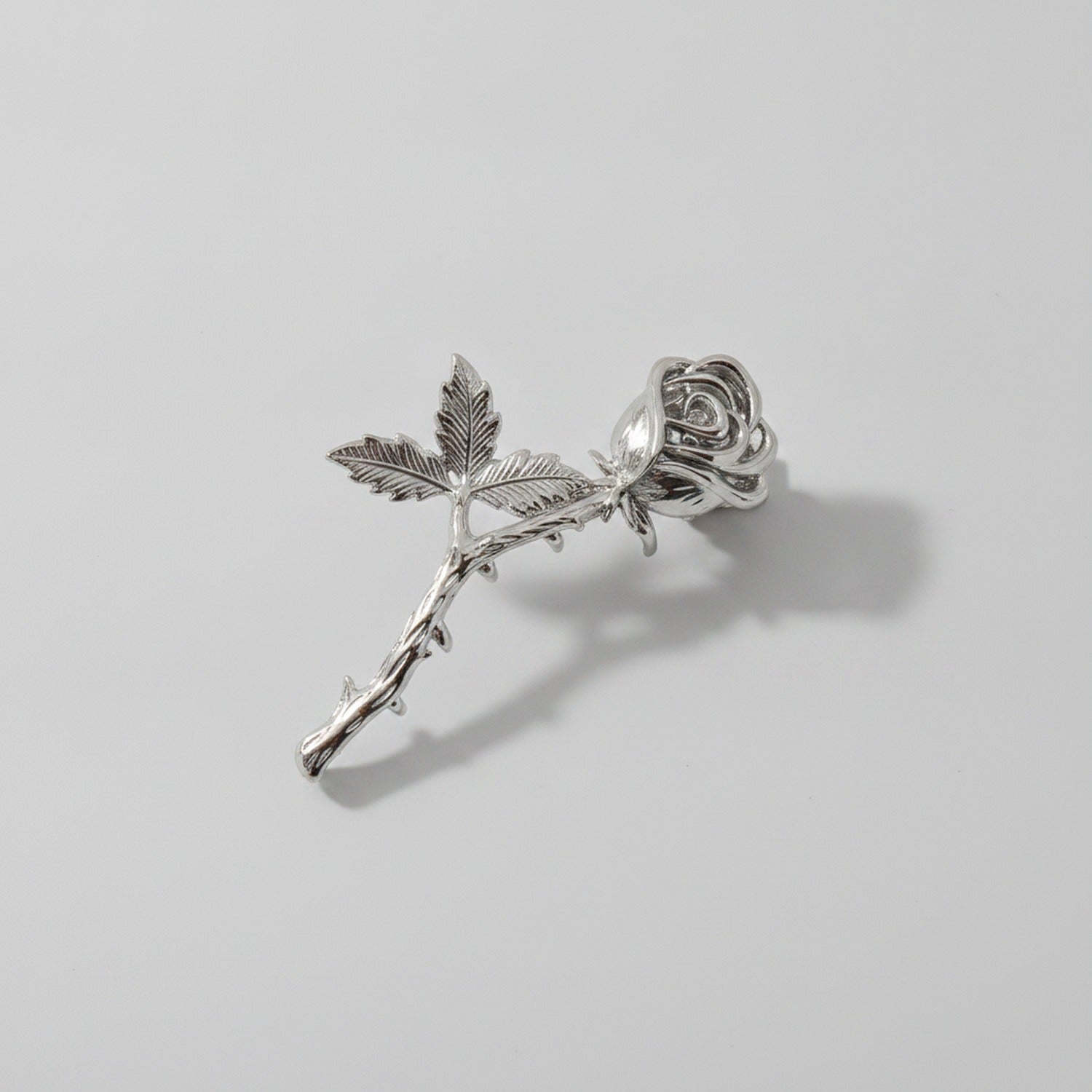 Rose Flower Hair Claw Clip - B Silver