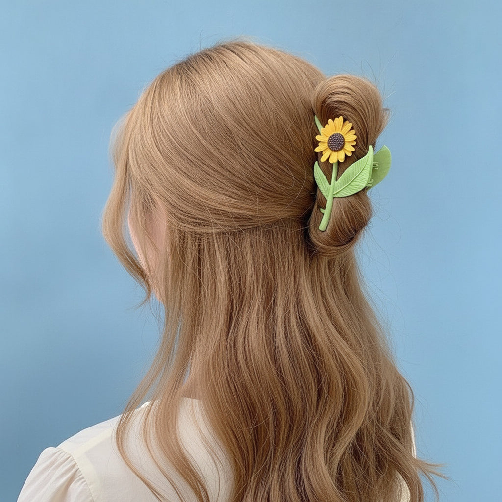 Sunflower Yellow Hair Claw Clip – hair accessories (view 3)