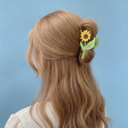 Sunflower Yellow Hair Claw Clip – hair accessories (view 3)