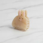 Opal Bunny Pearl Hair Claw Clip - Pink Yellow Bunny Claw Clip – hair accessories (view 3)