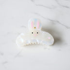 Opal Bunny Pearl Hair Claw Clip - White Bunny Claw Clip