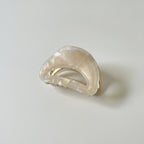 Pearl Beaded Half-Moon Hair Claw - Mermaid Pink