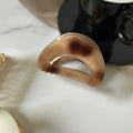 Pearl Beaded Half-Moon Hair Claw - Caramel – hair accessories (view 1)