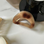 Pearl Beaded Half-Moon Hair Claw - Caramel – hair accessories (view 1)