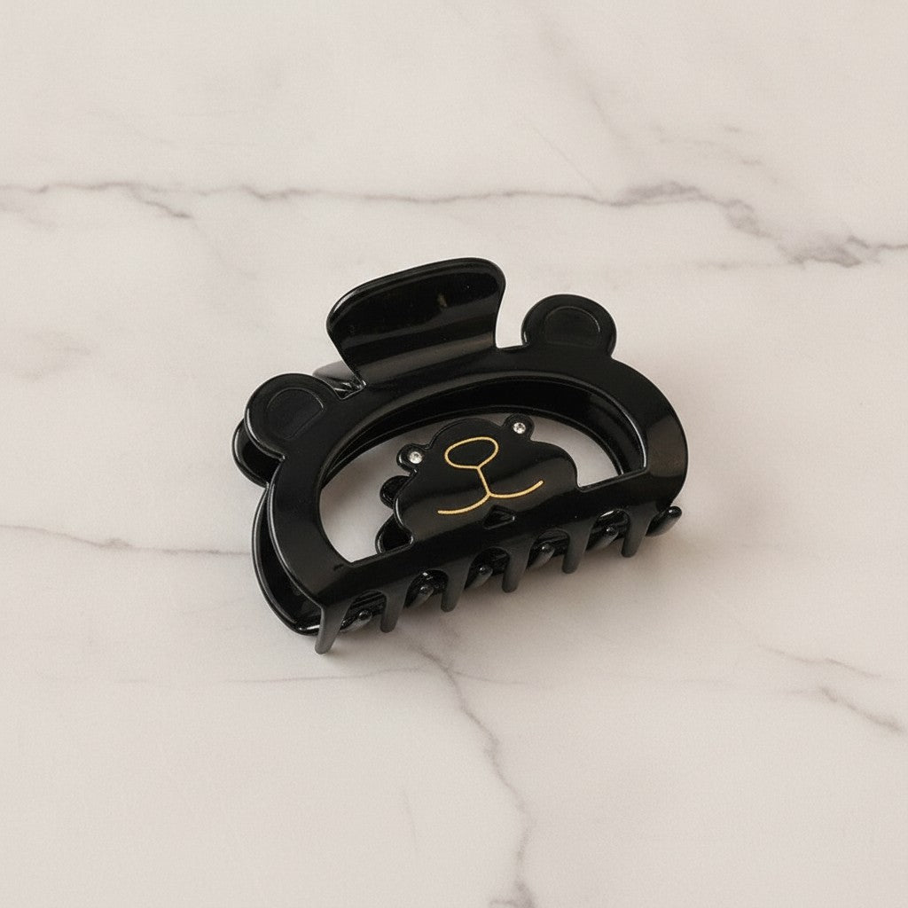 Bear Claw Rhinestone Hair Clip - Black Bear Claw Clip