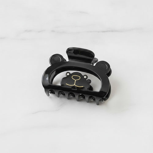 Bear Claw Rhinestone Hair Clip - Black Bear Claw Clip