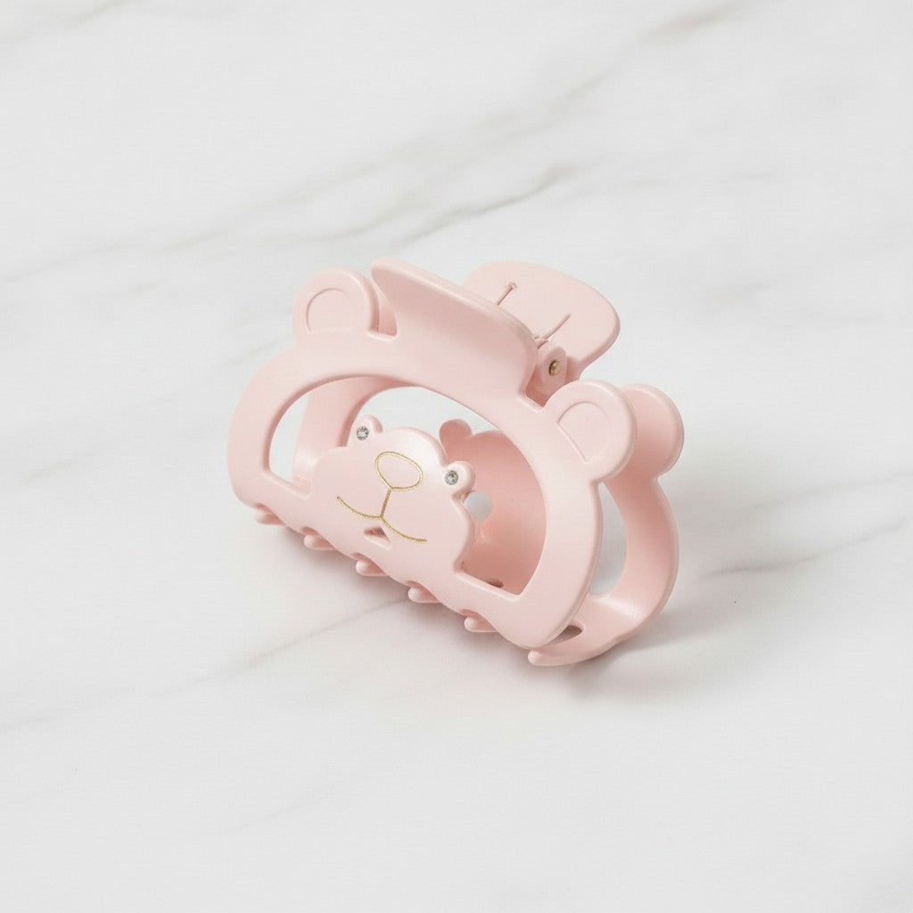 Bear Claw Rhinestone Hair Clip - Pink Bear Claw Clip – hair accessories (view 3)