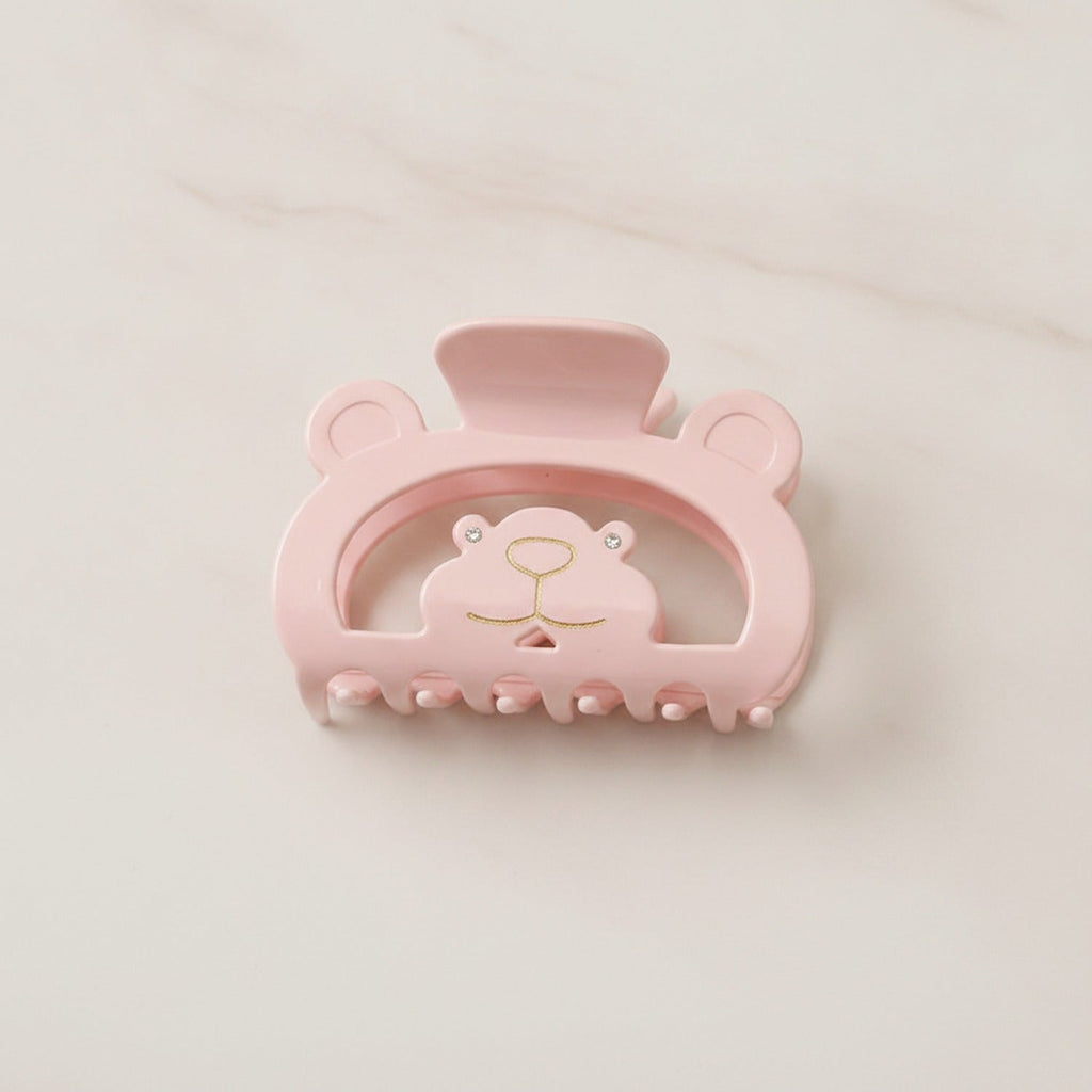 Bear Claw Rhinestone Hair Clip - Pink Bear Claw Clip