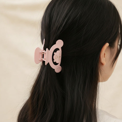 Bear Claw Rhinestone Hair Clip - Pink Bear Claw Clip