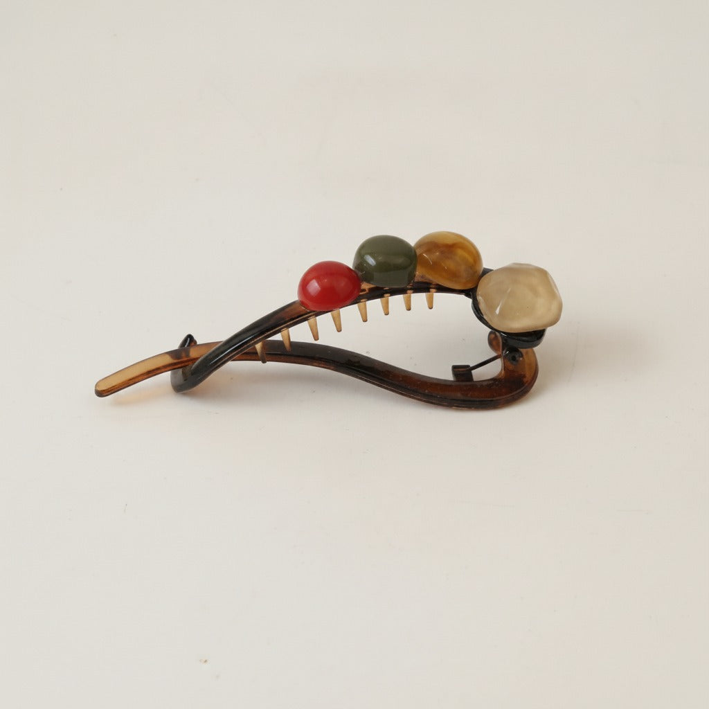 Gemstone Tortoiseshell Hair Claw Clip - Multistone Mix – hair accessories (view 1)