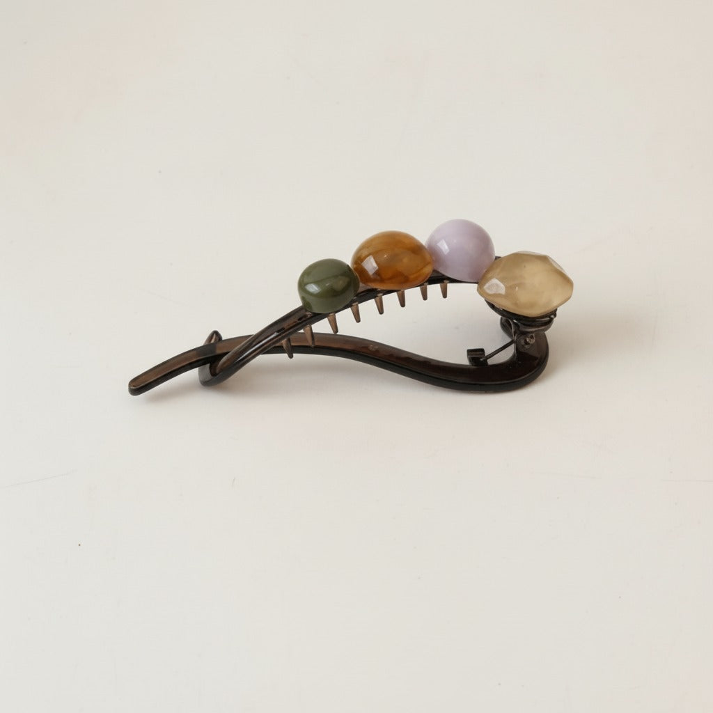 Gemstone Tortoiseshell Hair Claw Clip - Jewel Tone Mix – hair accessories (view 1)