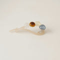 Gemstone Tortoiseshell Hair Claw Clip - Sage & Tiger Eye Mix – hair accessories (view 1)