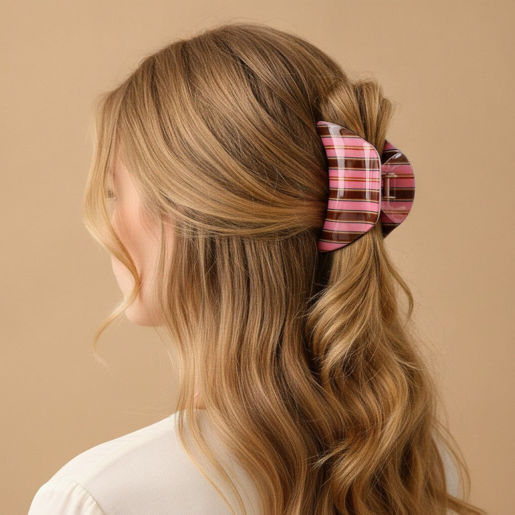 Metal Claw Hair Clip - Red