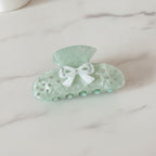 Sage Green Butterfly Hair Claw With Rhinestones – hair accessories (view 2)