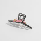 Hair Claw Clip With Bows - Gun C Letter - Hanger #4