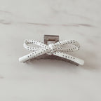 Hair Claw Clip With Flower Charm – hair accessories (view 2)