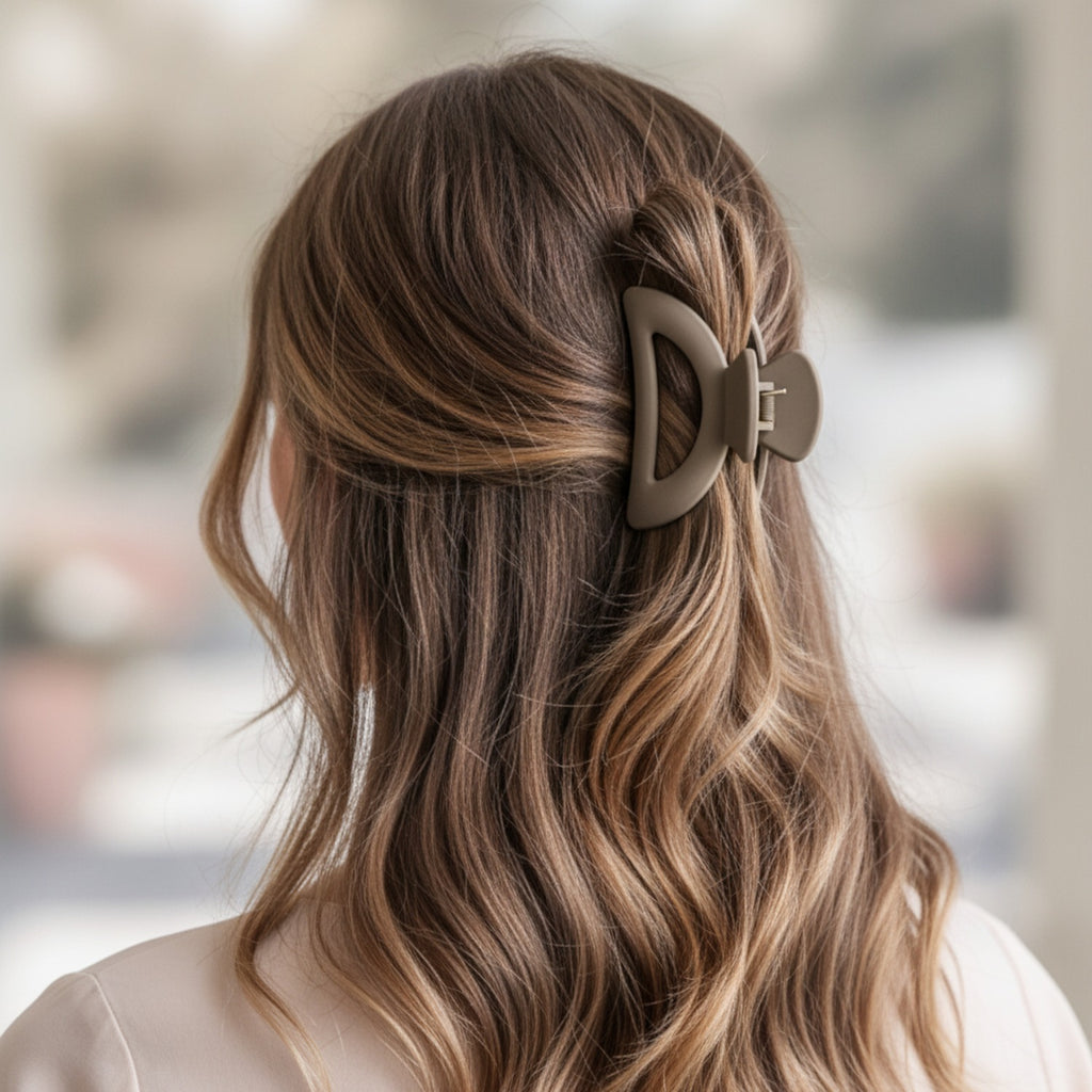 Claw Hair Clips Neutral Tone Trio Set