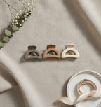 Claw Hair Clips Neutral Tone Trio Set – hair accessories (view 2)