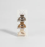 Claw Hair Clips Neutral Tone Trio Set – hair accessories (view 1)