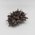 Brown Spiked Floral Hair Claw Clip – hair accessories (view 1)