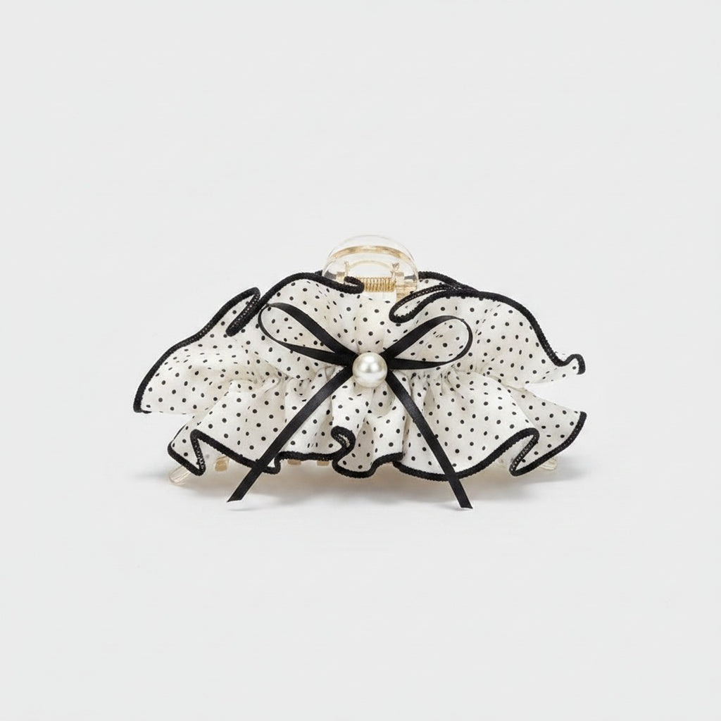 Polka Dot Pearl Butterfly Hair Claw Clip – hair accessories (view 1)