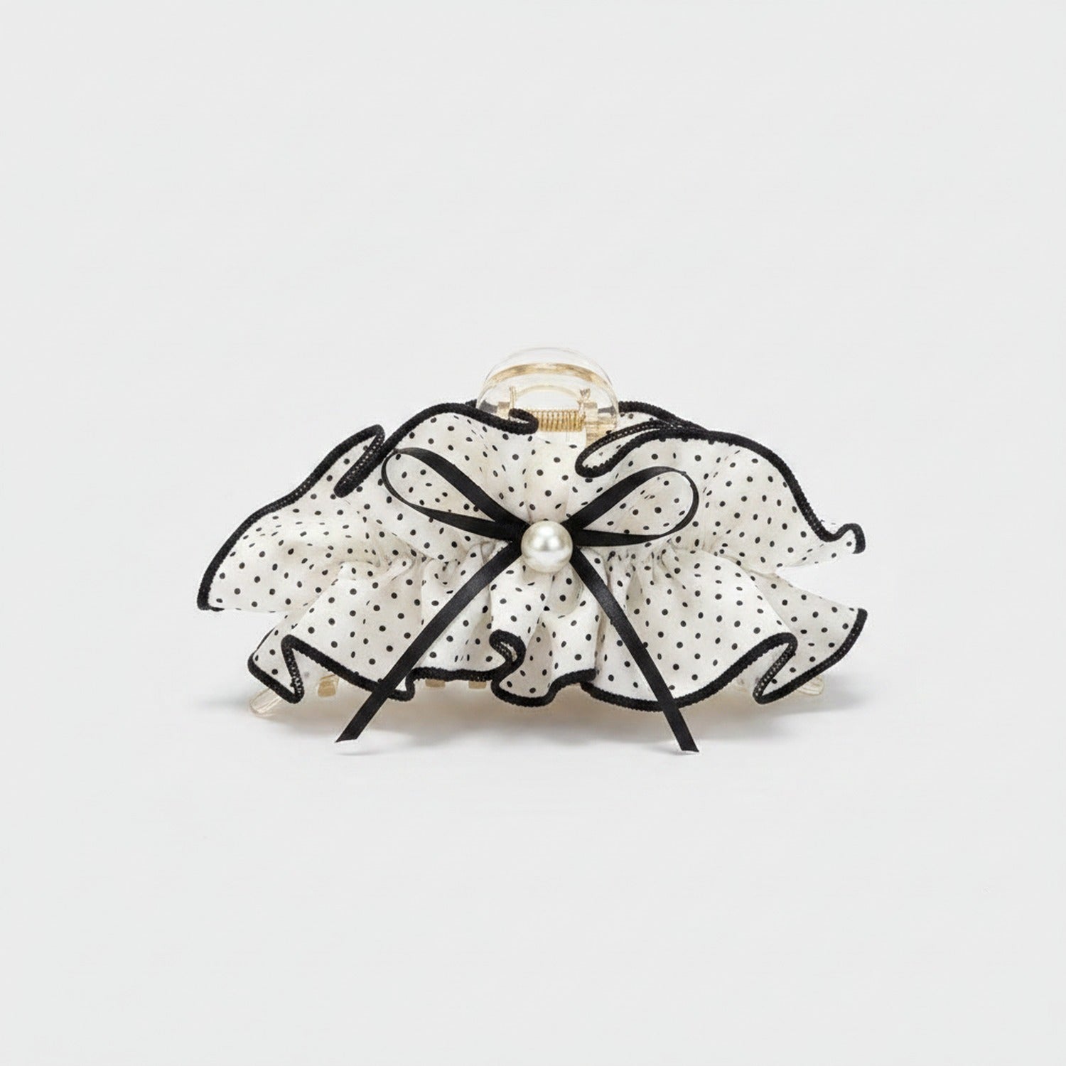 Polka Dot Pearl Butterfly Hair Claw Clip