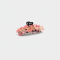 Flower Hanging Chain Hair Claw - Pink