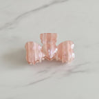 Pearl Bow Hair Claw Clip - Pink 9cm