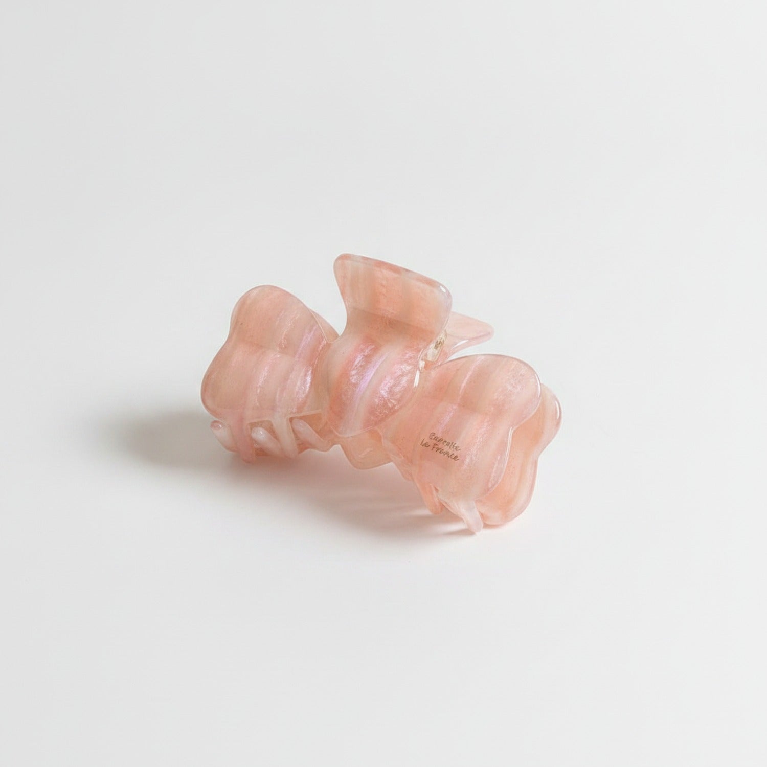 Pearl Bow Hair Claw Clip - Pink 9cm