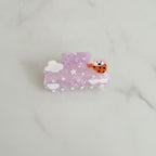 Star Teddy Bear Hair Claw Clip - Pink Dog