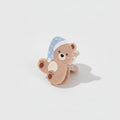 Cute Bear Hair Claw With Mirror Charm - Light Cap - 8.7cm