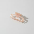 Heart-Shaped Pearl Hair Claw Clip - Rice Pink Large 8.5cm
