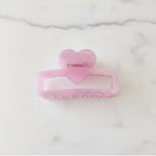Heart-Shaped Pearl Hair Claw Clip - Purple Large 8.5cm