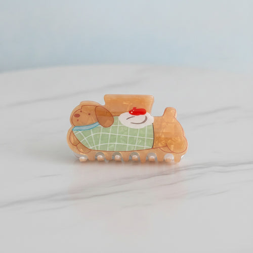 Amber Acrylic Sleeping Girl Hair Claw