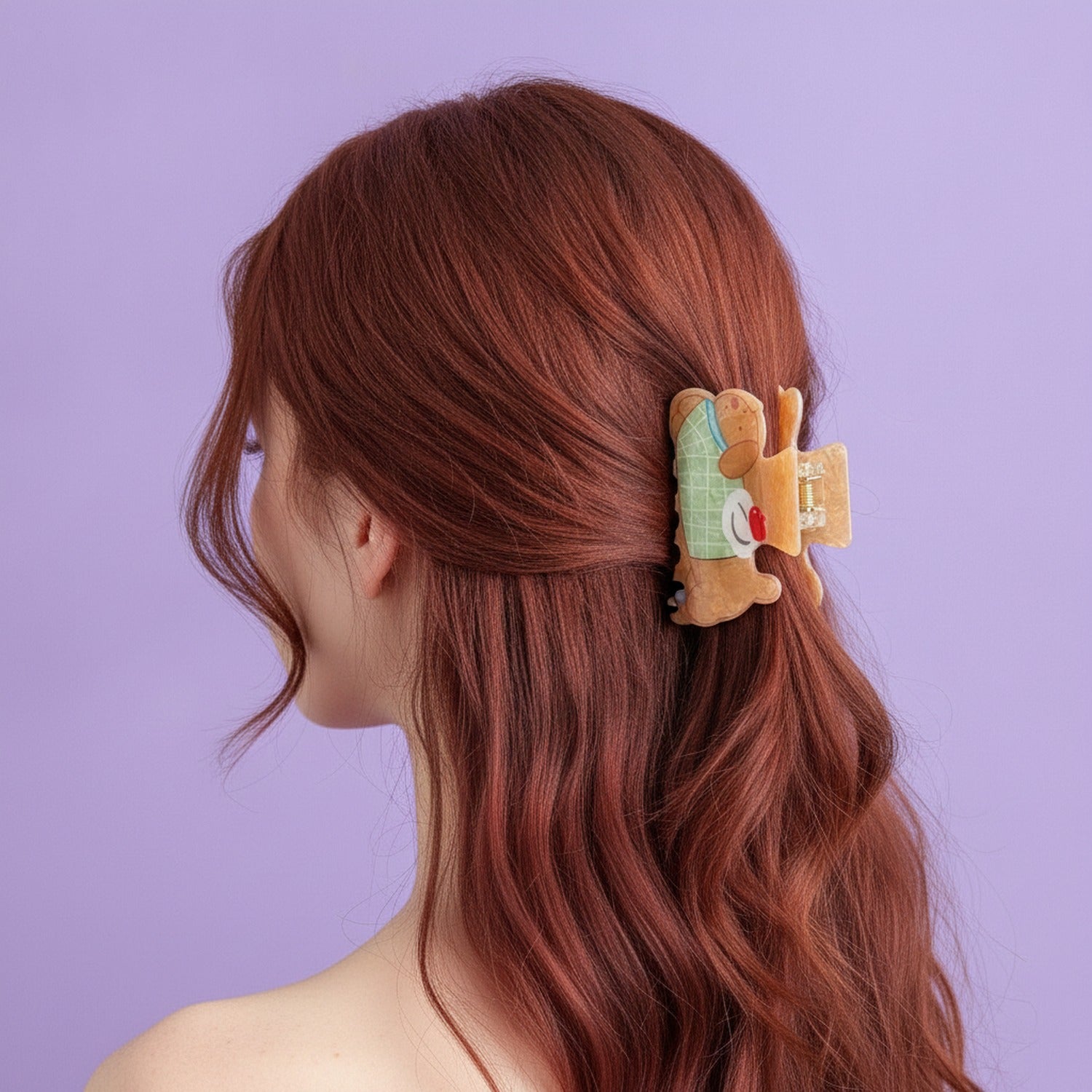 Amber Acrylic Sleeping Girl Hair Claw