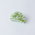 Flower Rhinestone Hair Claw Clip - Light Cyan 8.3cm