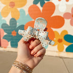 Beaded Hair Claw Clip - Blue Pink 9.6cm – hair accessories (view 3)