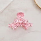 Beaded Hair Claw Clip - Pink 9.6cm
